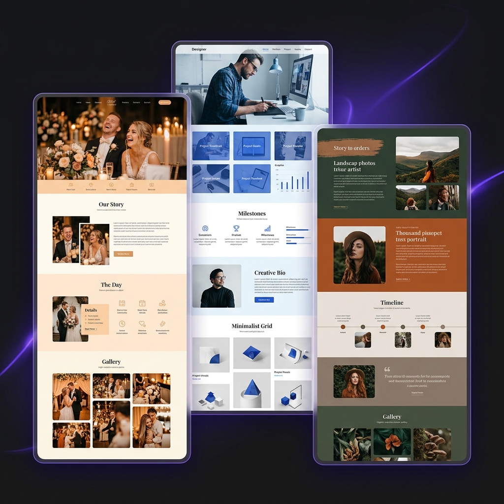 Customisable website templates for birthday gifts, anniversaries